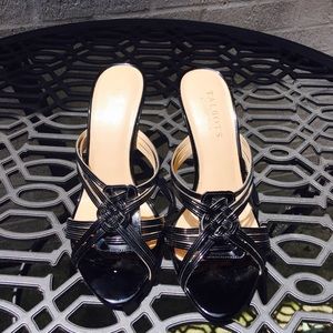 Talbots Black Patent Leather Dress Sandal Size 7